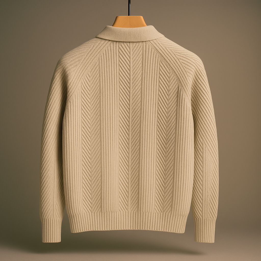 Renwick Herringbone Knit Polo