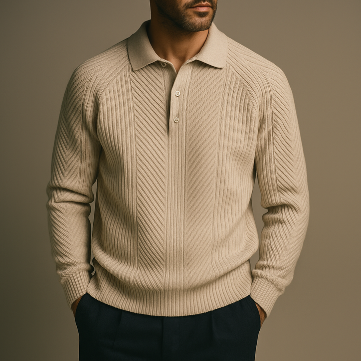 Renwick Herringbone Knit Polo