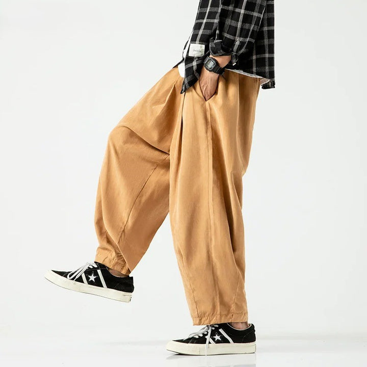 Cove Park Relaxed Pants in striking wide-leg design, offering soft comfort and deep side pockets for everyday style.