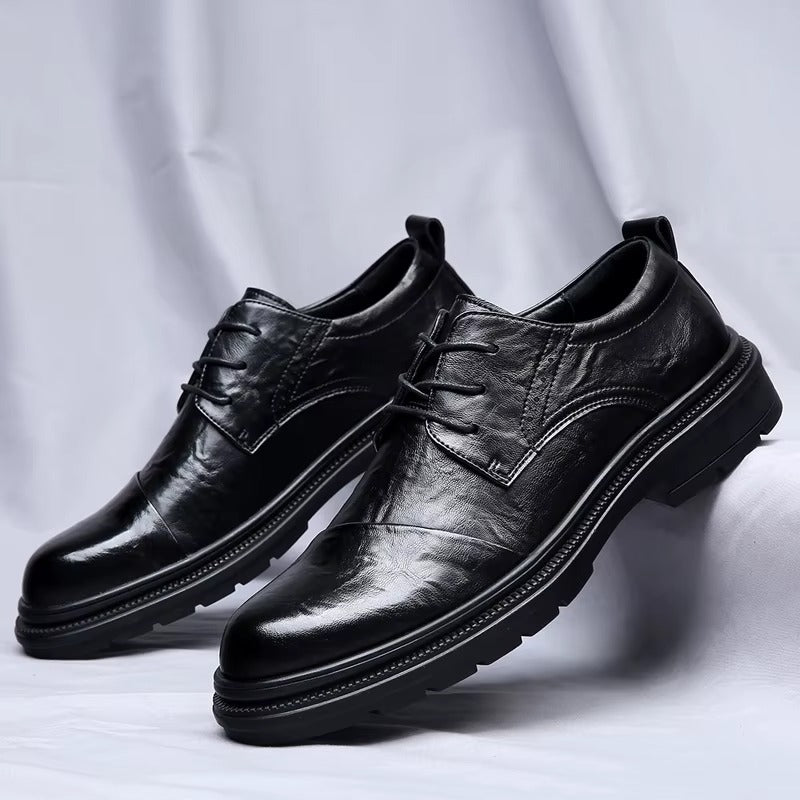 Soren genuine leather shoes featuring durable construction and a polished finish, perfect for everyday wear.