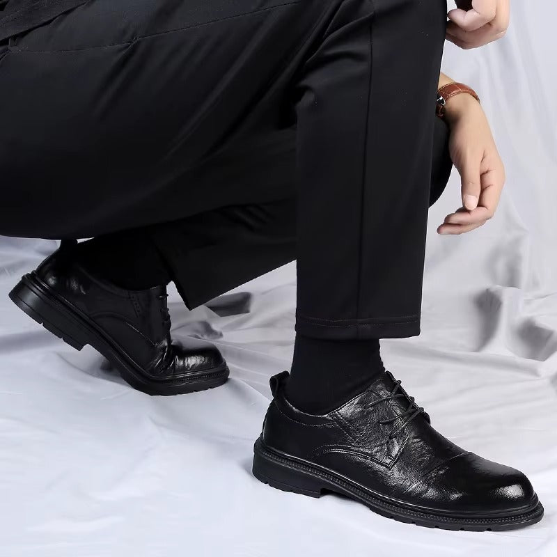 Soren genuine leather shoes featuring durable full-grain leather, cushioned insole, and rubber outsole for comfort and traction.